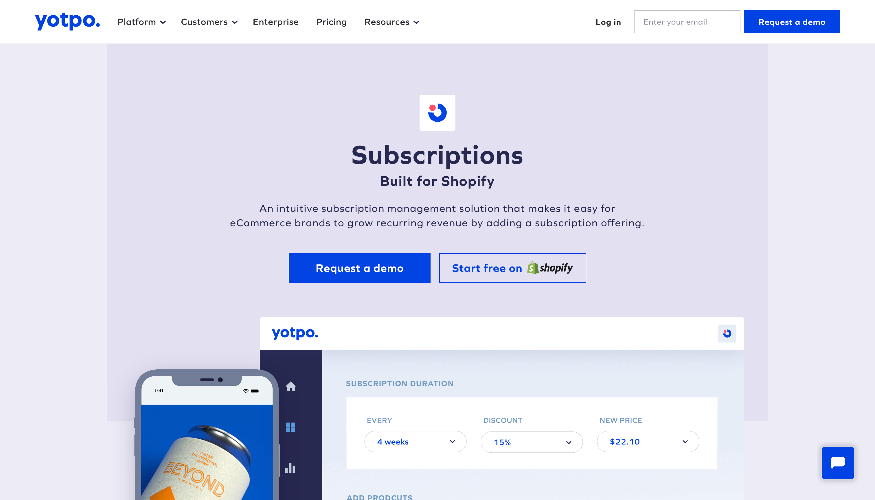 yotpo subscriptions